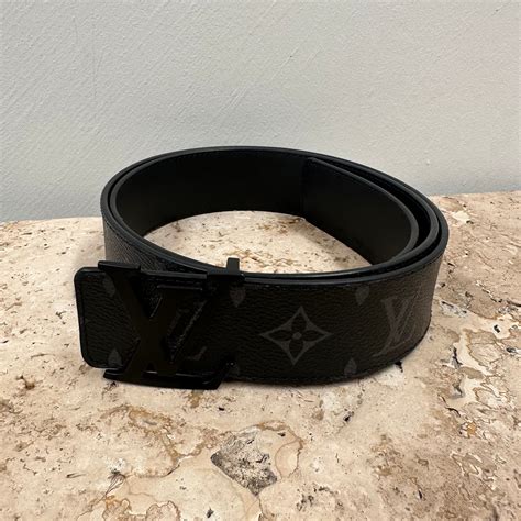 louis vuitton matte black belt